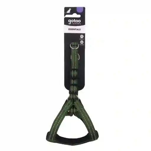 Arnés Verde Caqui Reflectante Con Acolchado Ajustable Para Perros Talla L