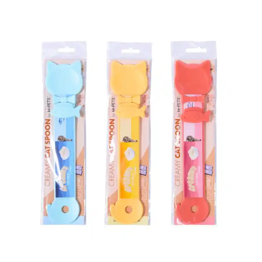 Cuchara Saca Creamy Para Gatos Rojo