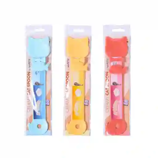 Cuchara Saca Creamy Para Gatos Amarillo
