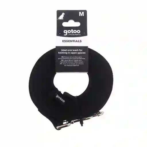 Correa Larga Negra De Nylon Para Perros 15m