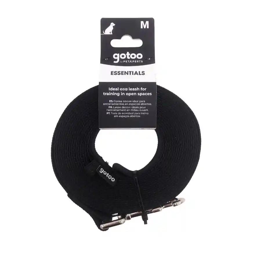 Correa Larga Negra De Nylon Para Perros 15m