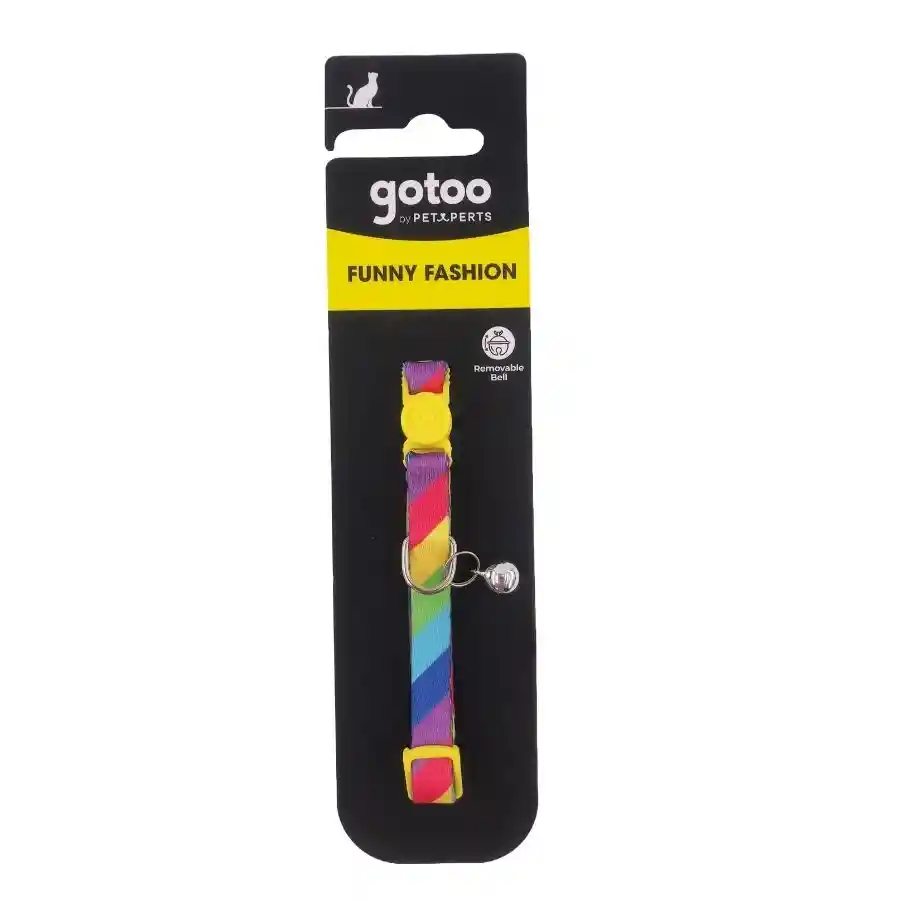Collar Multicolor Con Cascabel Para Gatos