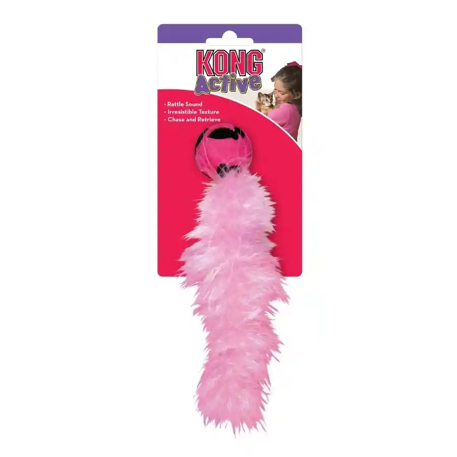 Juguete De Plumas Rosa Para Gatos