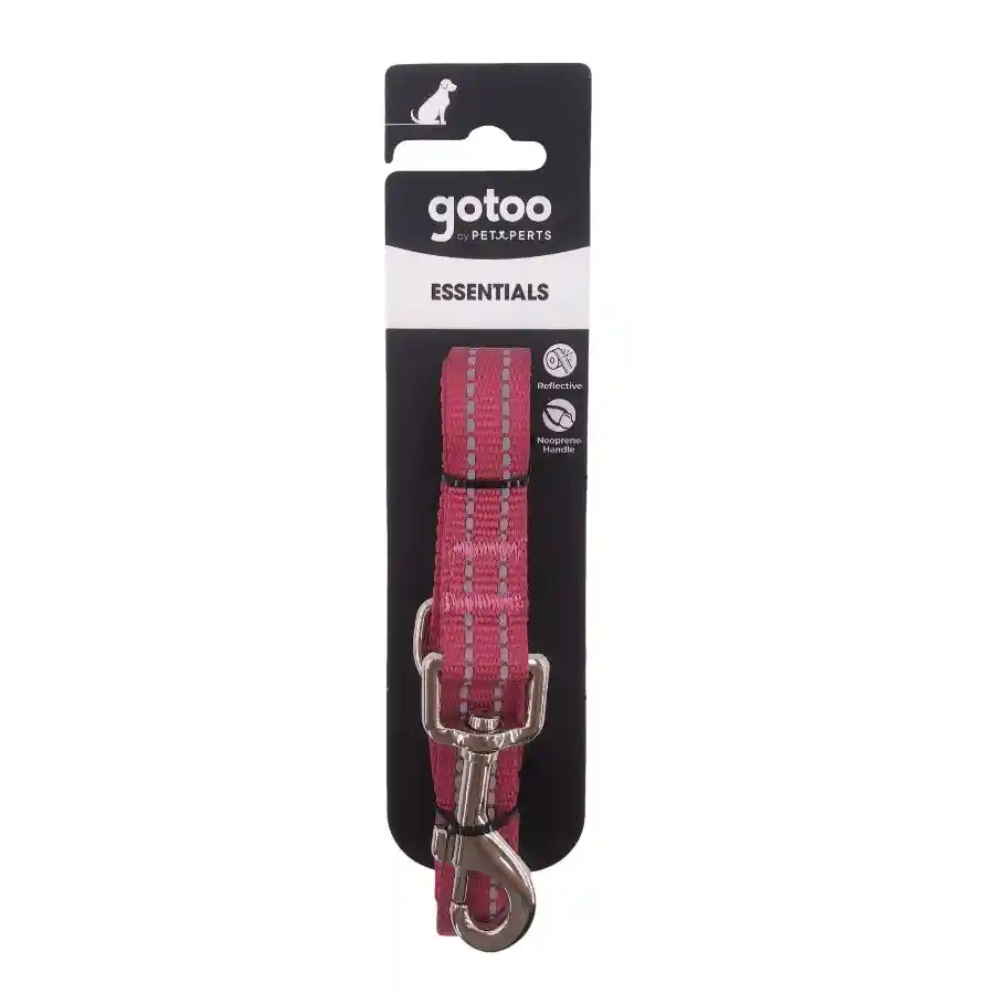 Correa Rosa Reflectante Con Asa Acolchada Para Perros