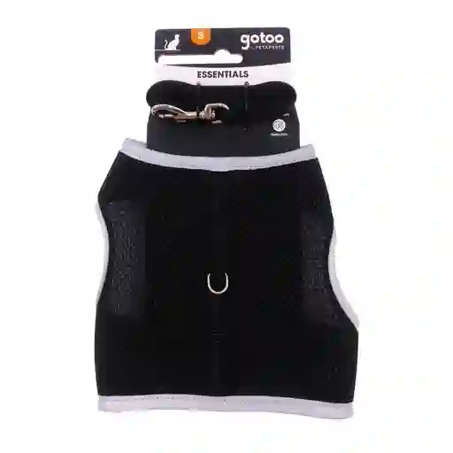 Set De Arnés Y Correa Negro Para Gatos