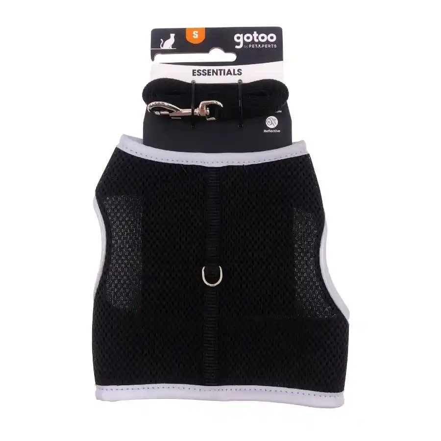 Set De Arnés Y Correa Negro Para Gatos