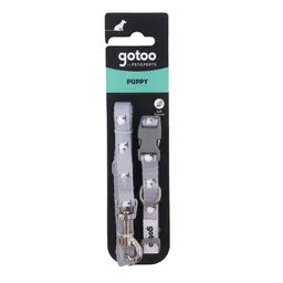 Set De Correa Y Collar Para Cachorros Con Estampado De Ovejitas Gris