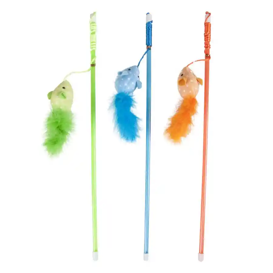 Flamingo Wopke Caña Con Plumas Para Gatos 45cm Ass