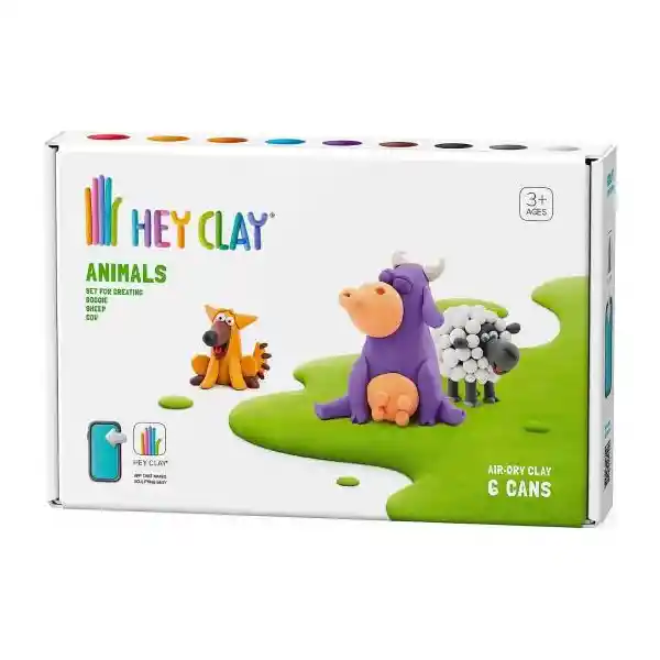 Modelado Creativo Arcilla De Secado Al Aire Para Niños 6 Latas – Hey Clay