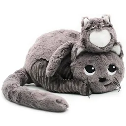 Peluche Miaou Le Gato Mama Bebé Suave Nacimiento Gris – Les Ptipotos