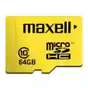 Tarjeta De Memoria Microsd 64gb Maxell + Adaptador 90mb/s