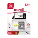 Tarjeta De Memoria Microsd 64gb Maxell + Adaptador 90mb/s