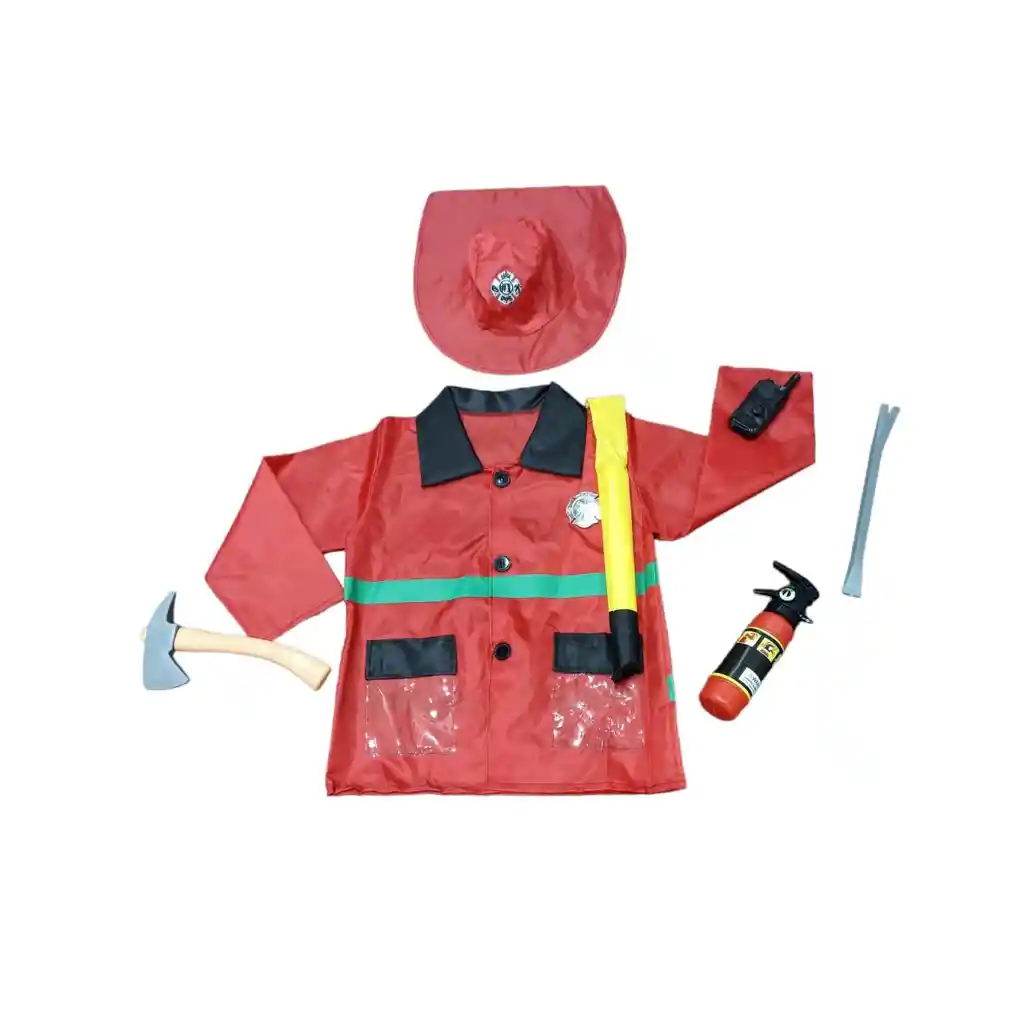 Disfraz De Bombero Con Accesorios