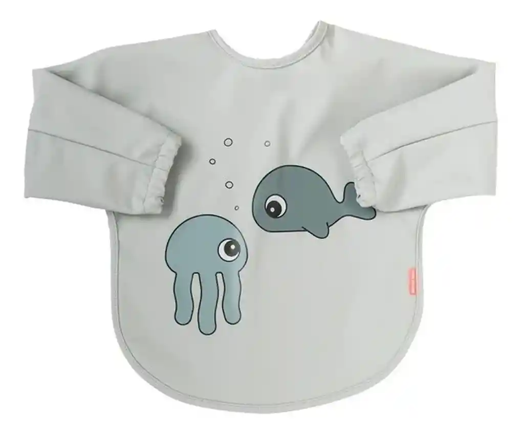Babero Con Mangas Sea Friends 6-18 Meses Done By Deer - Gris