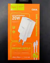 Cargador Doble Puerto Carga Rápida 20w Usb-c Usb-a