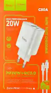 Cargador Doble Puerto Carga Rápida 20w Usb-c Usb-a