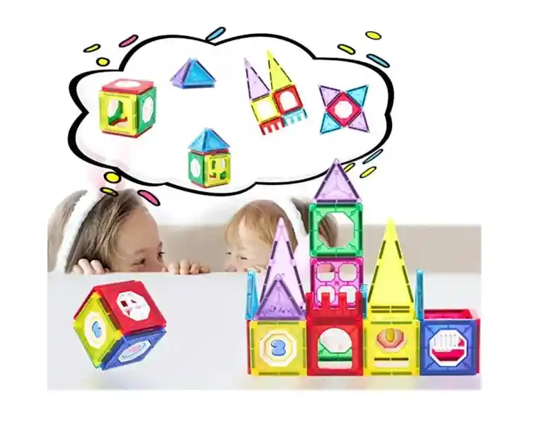 Bloques Magnetico Juego Didactico 34 Pcs Niños