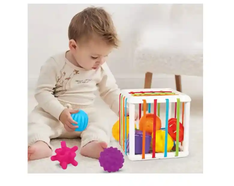 Juguete Interactivo De Habilidad Motora Cubo Montessori