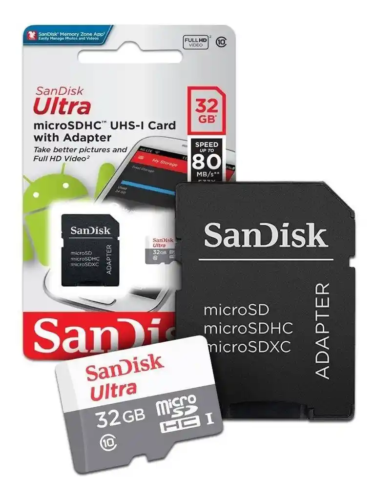 Tarjeta De Memoria Microsdhc Sandisk 32gb