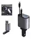 4 En 1 Cargador Retráctil De Coche De Carga Rápida De 120w