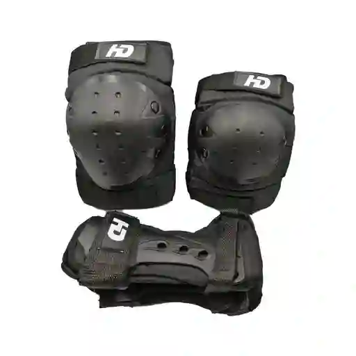 Set De Protecciones Hd Black Adulto Talla L