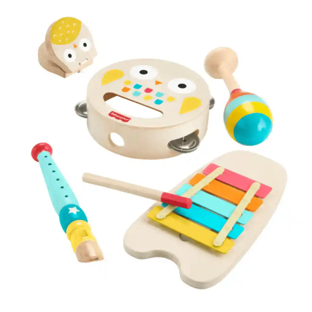 Set De Instrumentos Musicales De Madera Fisher-price Juego Creativo, 6 Piezas