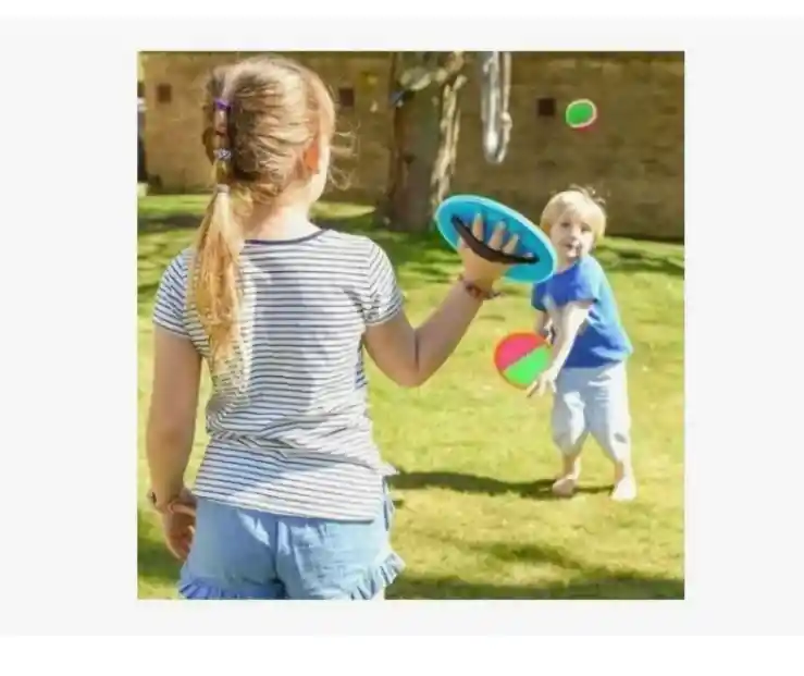 2 Paletas + Pelota Adhesiva Pegajoso Para Playa O Aire Libre