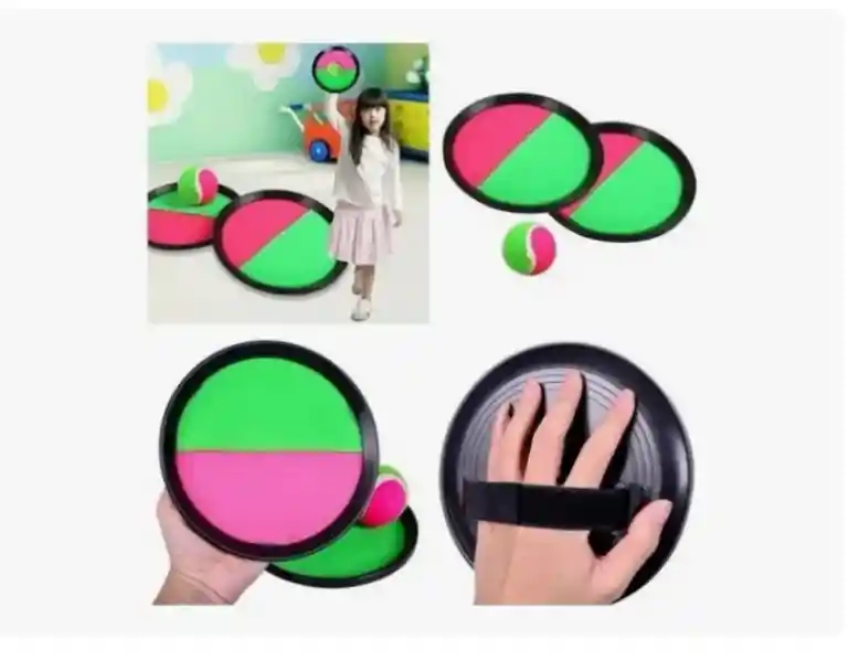 2 Paletas + Pelota Adhesiva Pegajoso Para Playa O Aire Libre