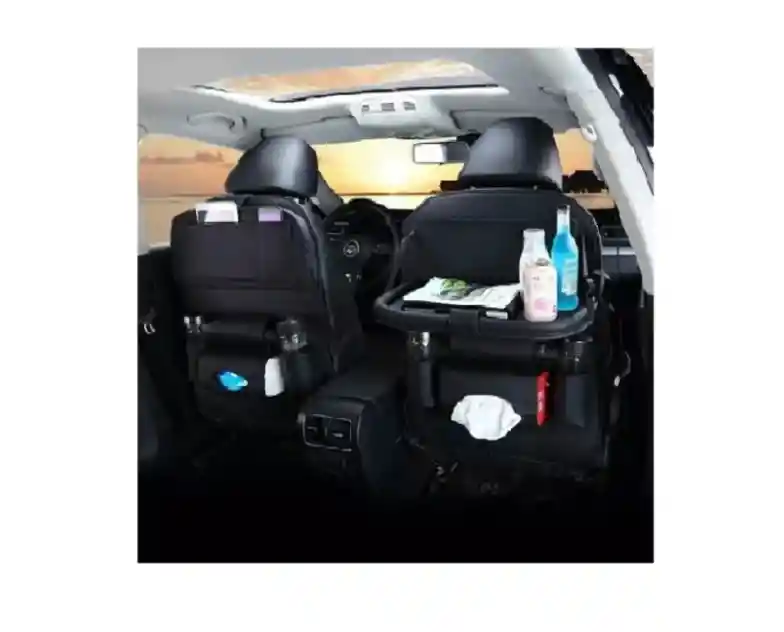 X2 Ecocuero Organizador Auto Respaldo De Asiento Portavasos