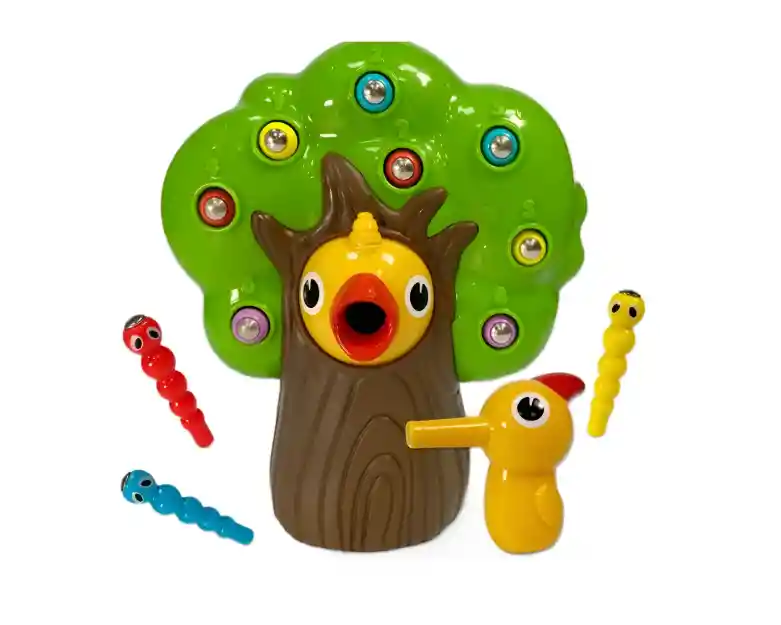 Juguete Magnético D Pájaro Carpintero Para Atrapar El Gusano