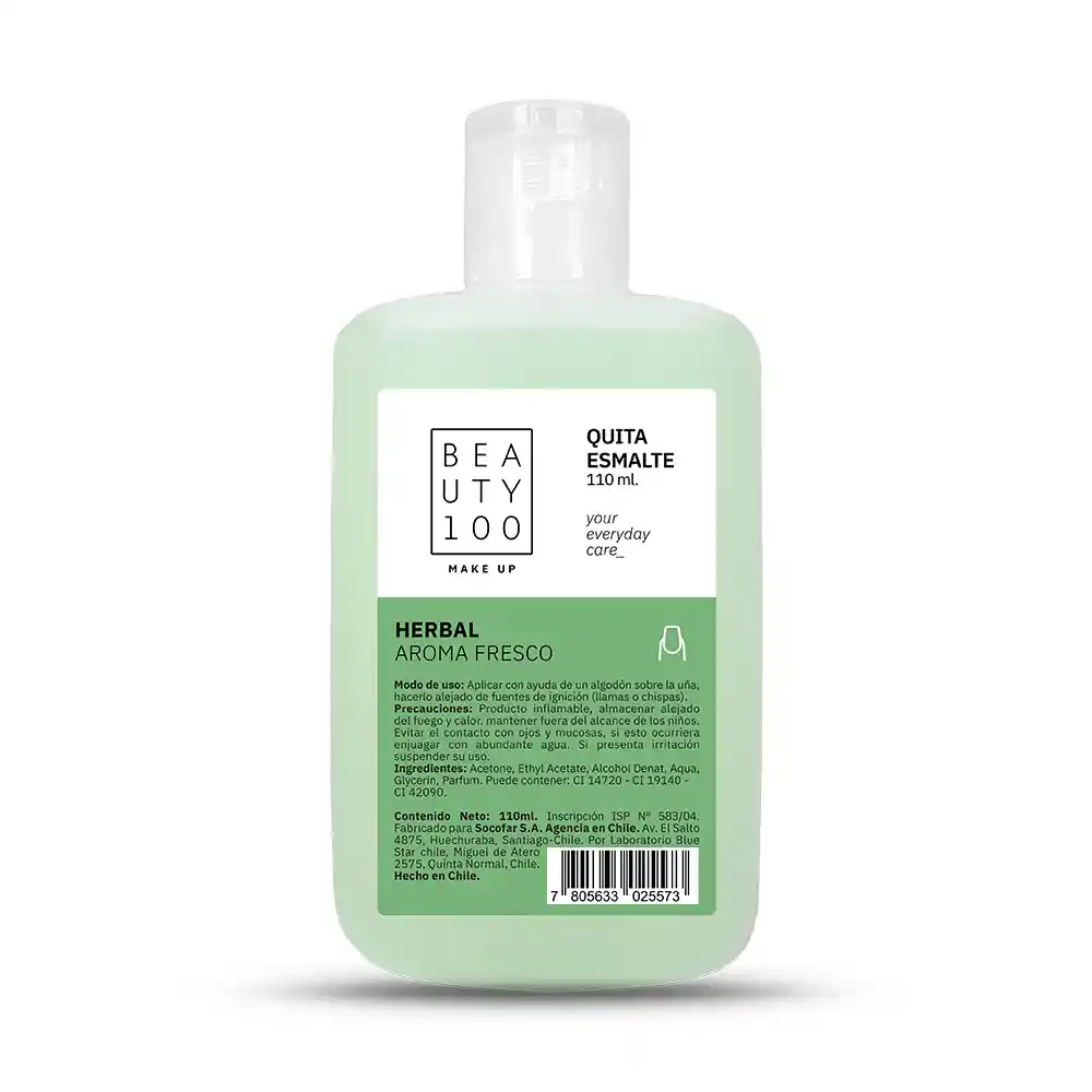 Beauty100 Quitaesmalte Herbal 110ml