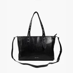 Cartera Tote Ojetillos Negro
