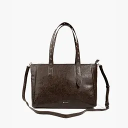 Cartera Tote Ojetillos Café