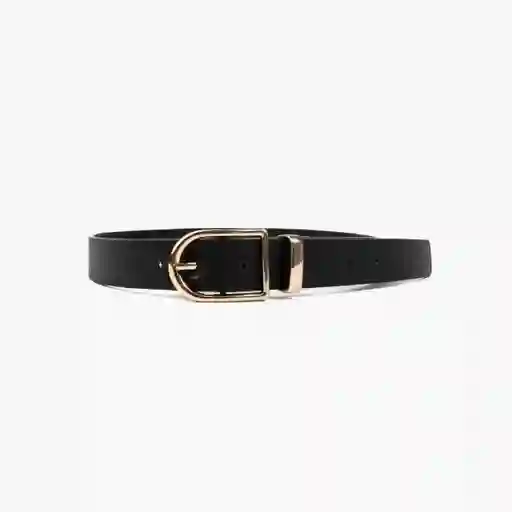 Cinturón Clásico Hebilla Semicircular S/m Negro