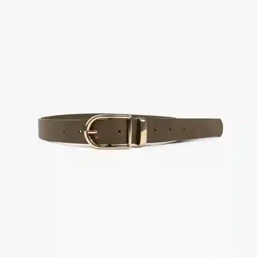 Cinturón Clásico Hebilla Semicircular M/l Verde