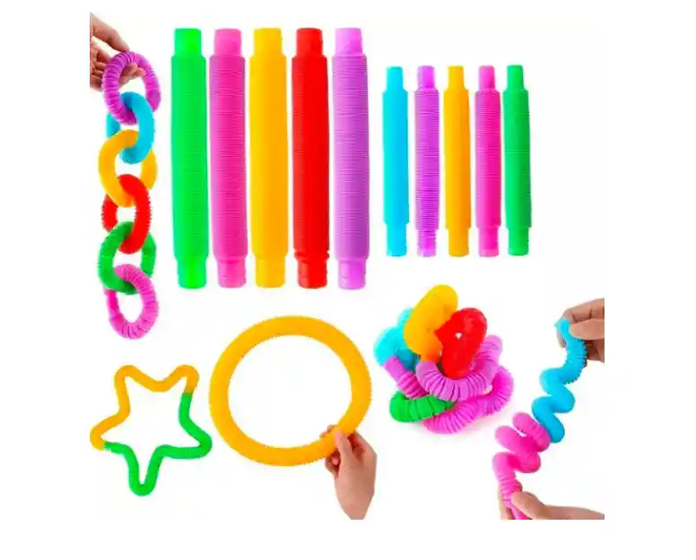 6 Pop It Tube - Pop It Tubo 6 Piezas Colores Surtidos