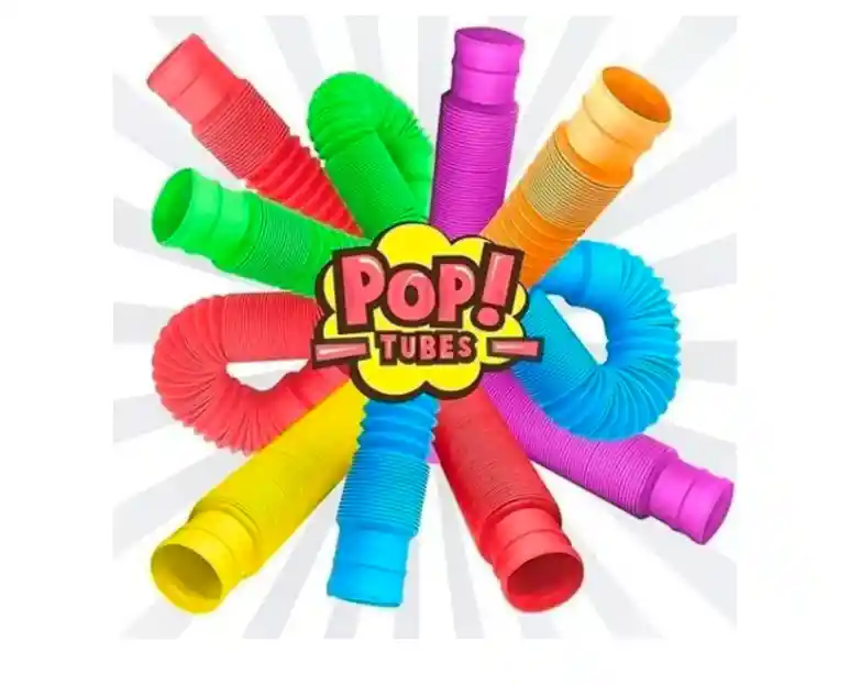 6 Pop It Tube - Pop It Tubo 6 Piezas Colores Surtidos