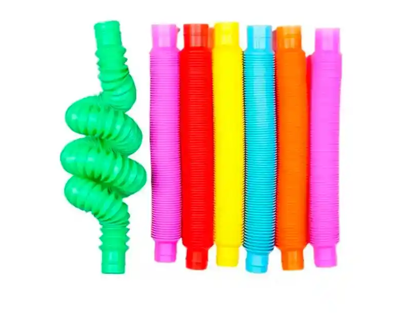 6 Pop It Tube - Pop It Tubo 6 Piezas Colores Surtidos
