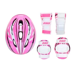 Set De Casco + Protecciones Infantiles Rider Pink Talla S