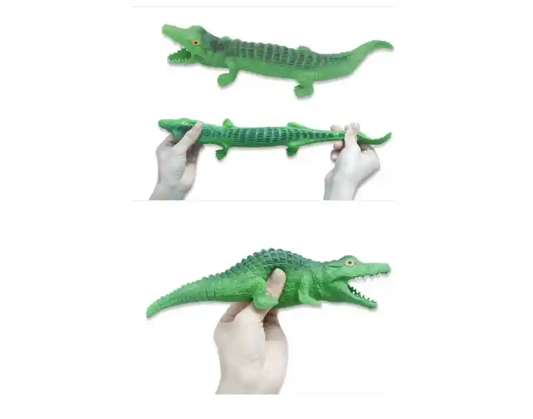 Squishy De Arena De Cocodrilo Realista. Juguete Antiestres