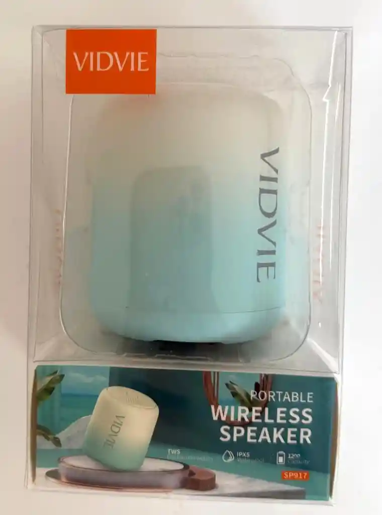 Pequeño Parlante Marca Vidvie Blanco, Elegante Y Liviano