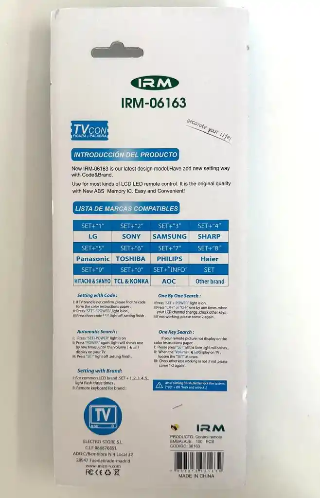 Control Remoto Tv Universal