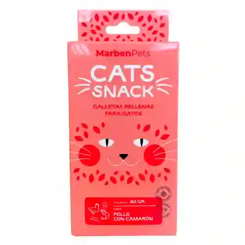 Snack Gato Marbenpets Galleta Rellena Pollo Con Camaron 80gr