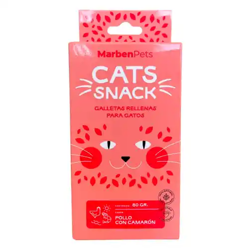 Snack Gato Marbenpets Galleta Rellena Pollo Con Camaron 80gr