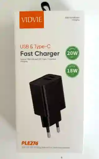 Cargador Enchufe Entrada Usb Y Tipo C