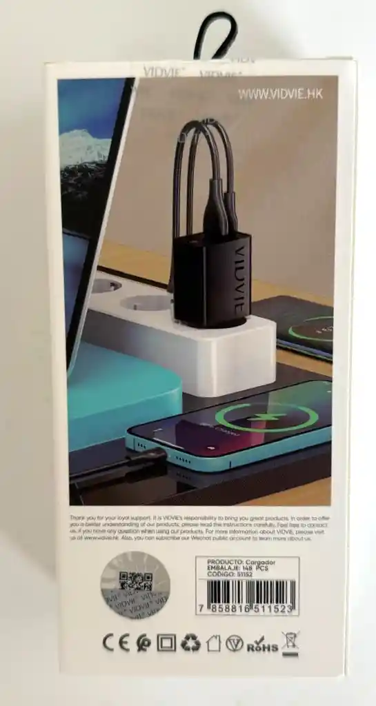 Cargador Enchufe Entrada Usb Y Tipo C