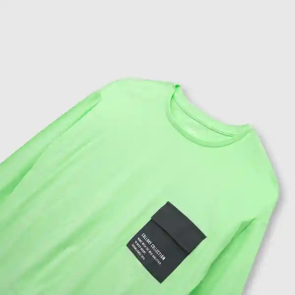 Polera Ciencia de Niño Verde Limón Talla 6A Colloky