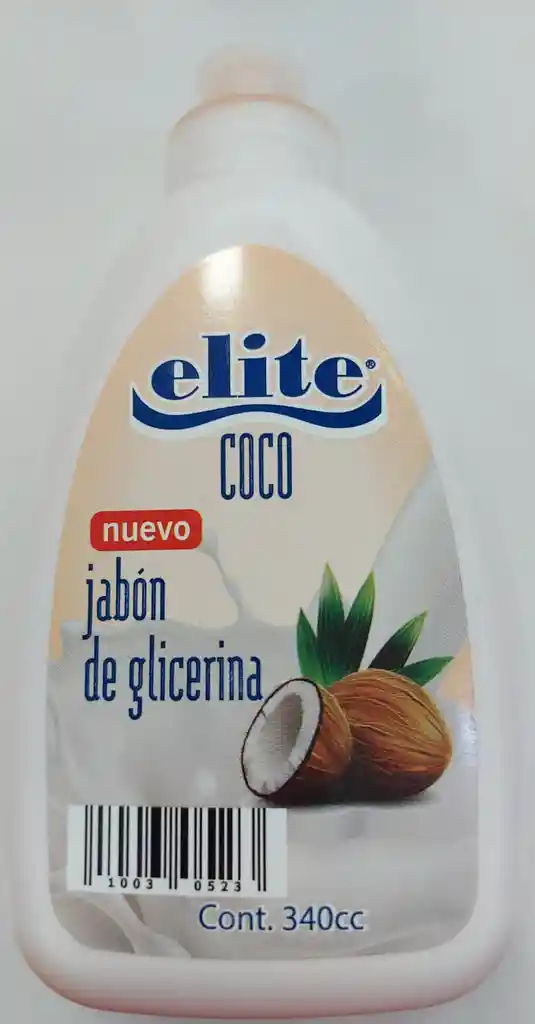 Elite Jabon De Glicerina Aroma A Coco X 340 Ml