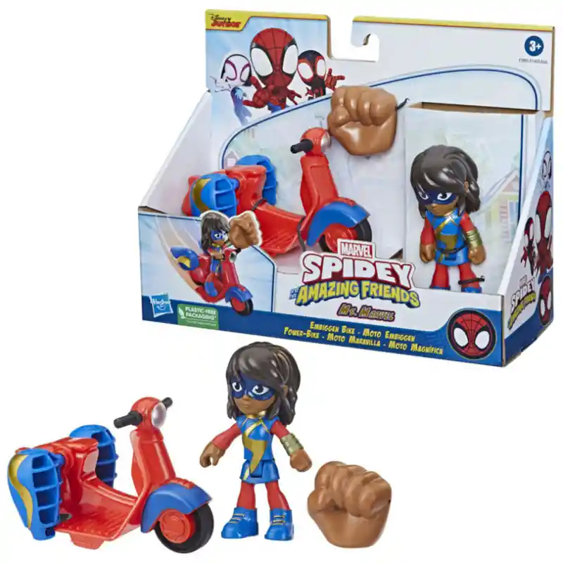 Vehículo Con Figura Articulada Ms. Marvel 10 Cm