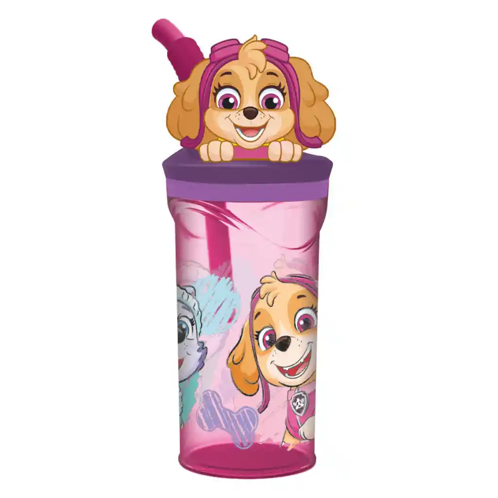 Vaso Con Bombilla Figura 3d Skye